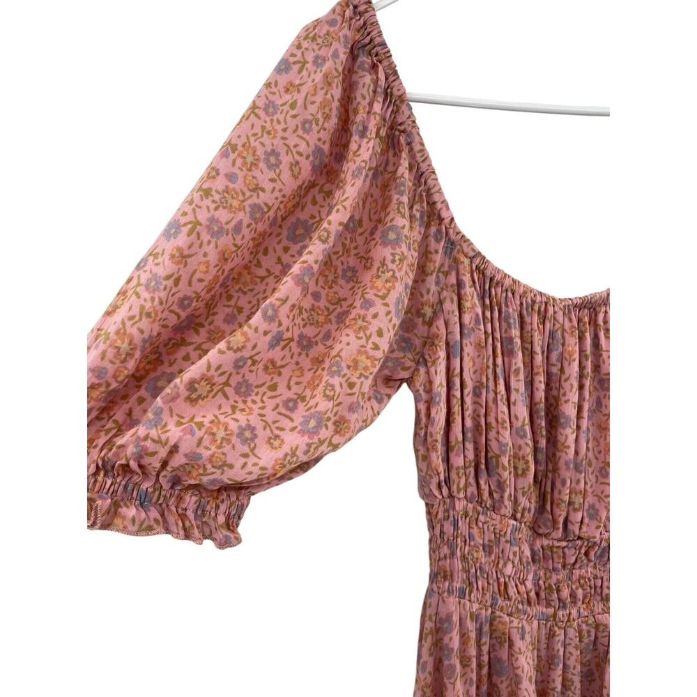 Spell and The Gypsy Collective Rae Mini Dress Size XS Dusty Pink Floral Smocked - Picture 6 of 16
